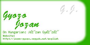 gyozo jozan business card